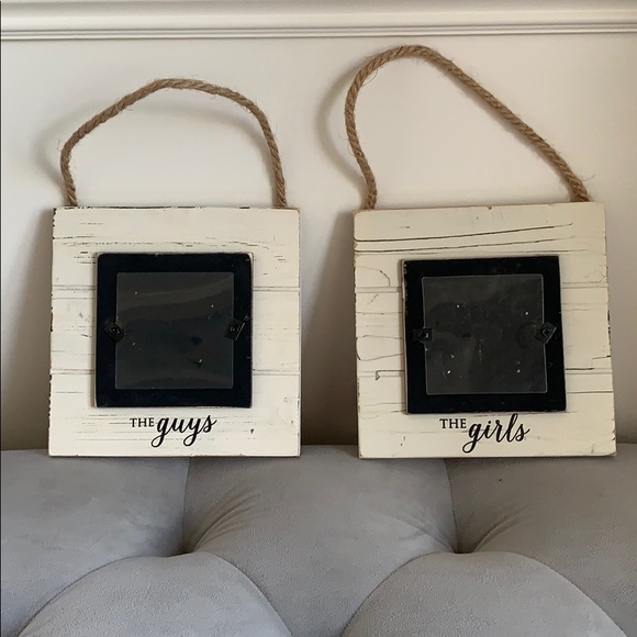 Mud Pie Other - Mud Pie | “The Girls” & “ The Guys” wood frames